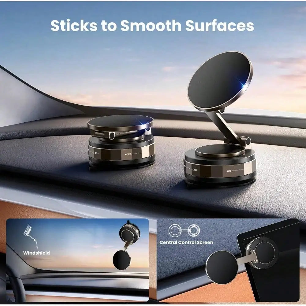 Vacuum Magnetic Phone Holder - Upgraded 360° Adjustable Nano Gel Suction Cup Phone Holder for MagSafe,
