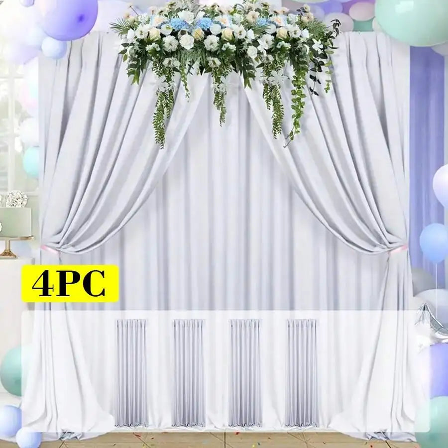 Red Polyester Curtain Backdrop For Party Wedding Photography Decor 5ft X 10ft Multiple Colors ** Drapes Only**