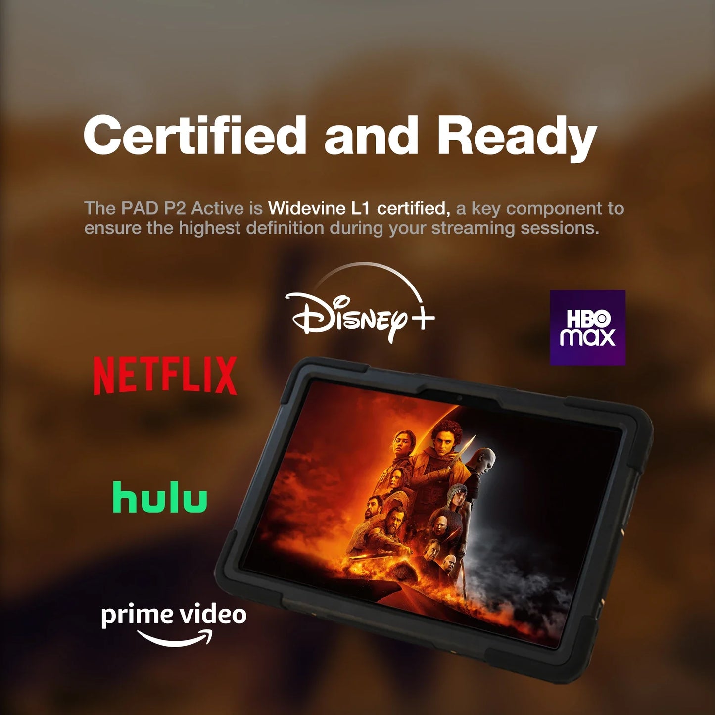 American Version AGM PAD P2 Active 11” FHD Rugged Tablet P2W Waterproof, Drop-proof, 8GB+256GB, Android 14, G99, Widevine L1