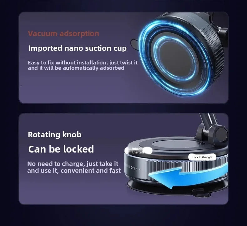 Magnetic Car Phone Holder Compatible With MagSafe And 360 Rotation