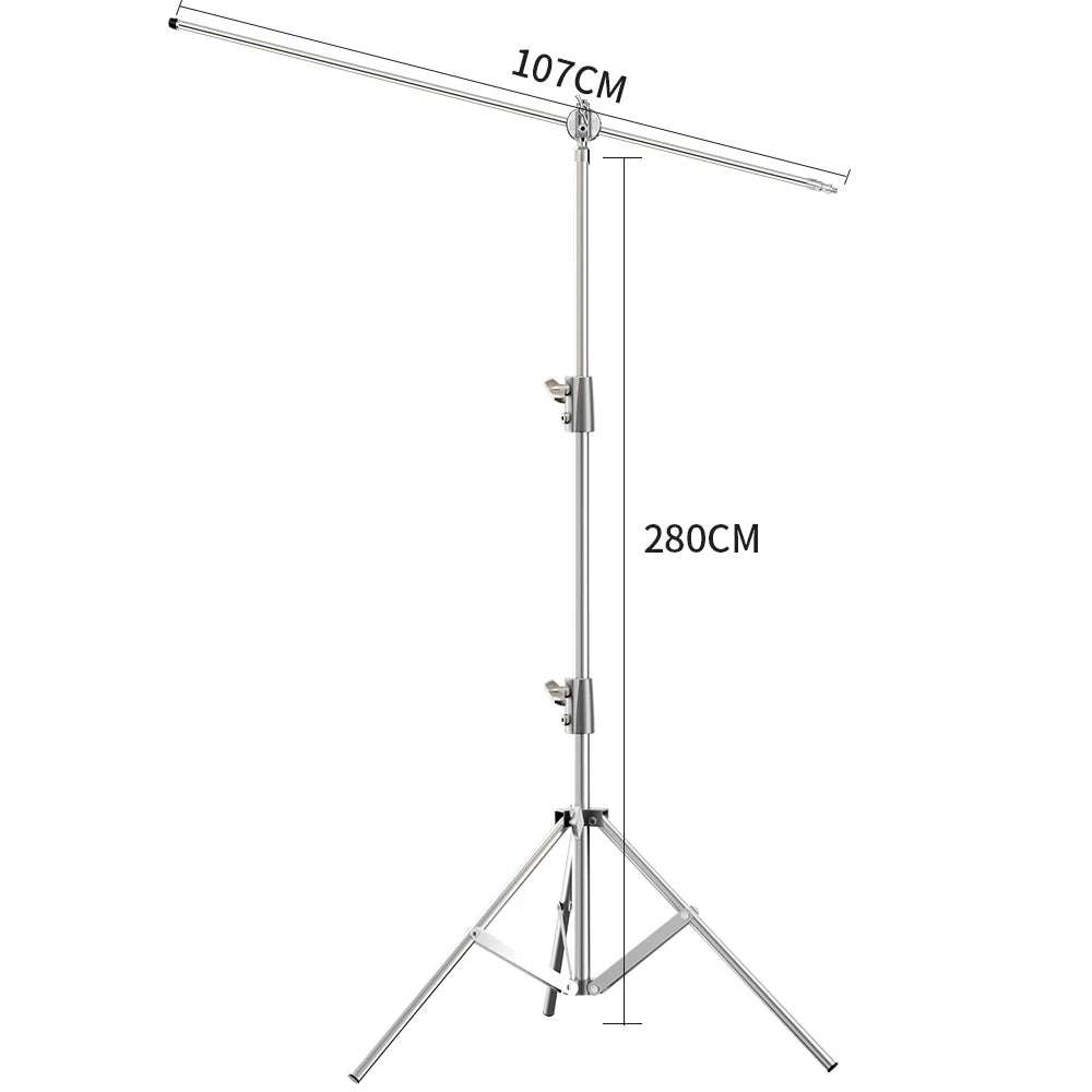 290cm Air Pressure Tripod Bearing 10kg for Camera Stainless Steel Light Stand For Ring Light Live Youtube and Photography Soft