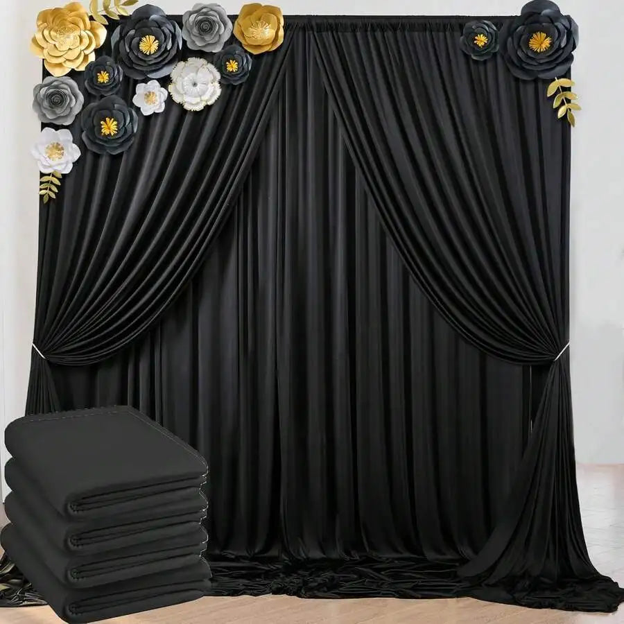 Red Polyester Curtain Backdrop For Party Wedding Photography Decor 5ft X 10ft Multiple Colors ** Drapes Only**