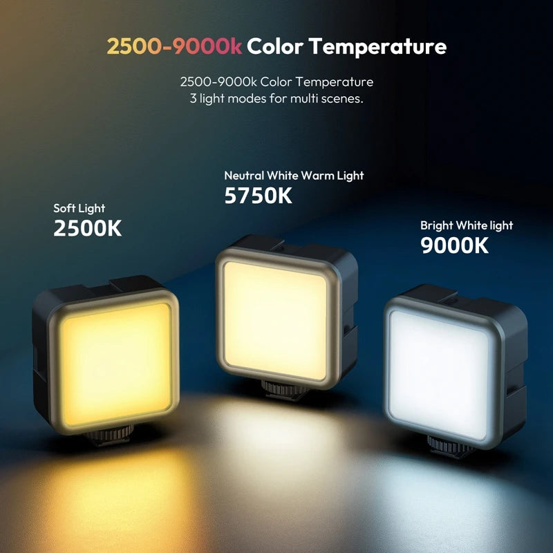 Ulanzi VL49 RGB Mini LED Video Light 2000mAh 2500K-9000K Portable Photography Lights Vlog Fill Light for DSLR SLR Camera Lamp