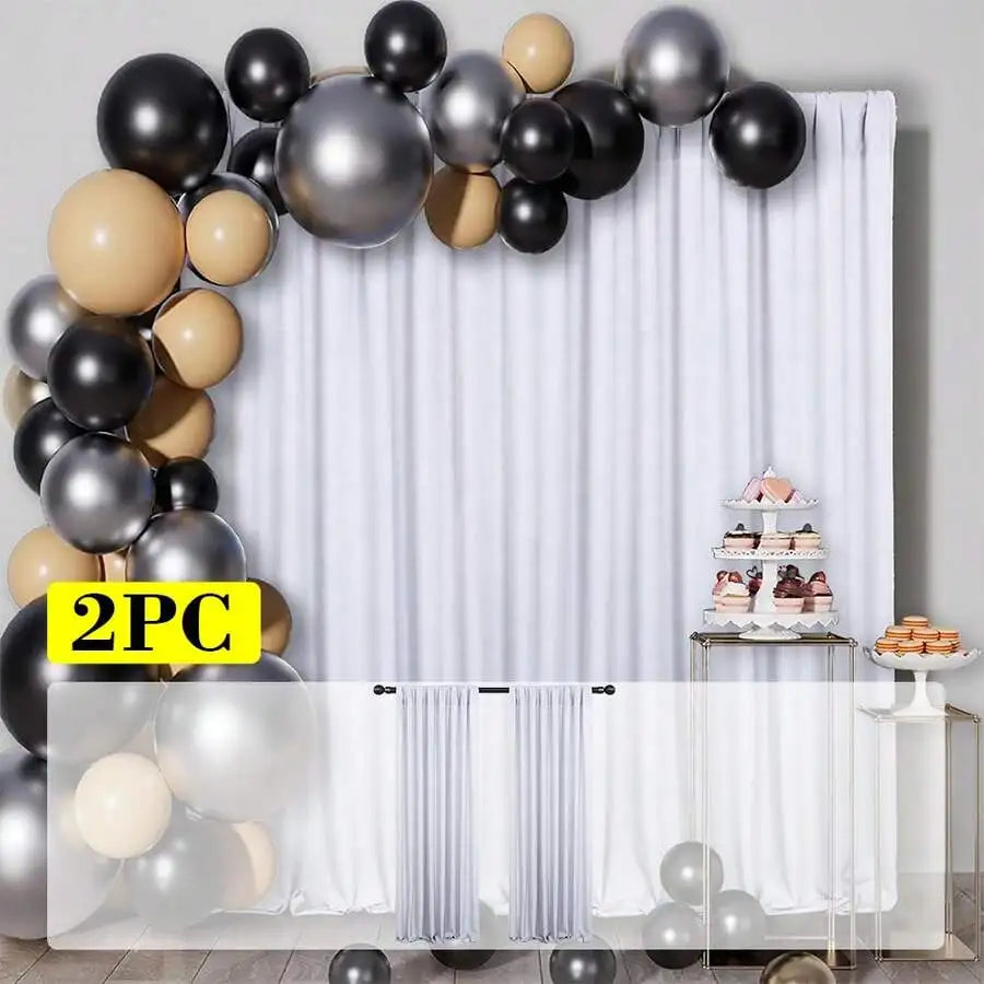 Red Polyester Curtain Backdrop For Party Wedding Photography Decor 5ft X 10ft Multiple Colors ** Drapes Only**