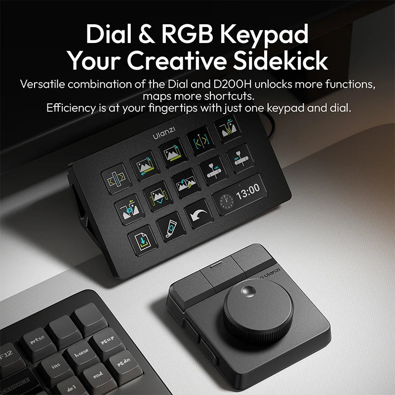 Ulanzi D100H Dial Creative Controller Wireless Connection Video Editing Assistant for Tiktok Ins Light System Intelligent Studio ***SHIPS FROM CHINA***