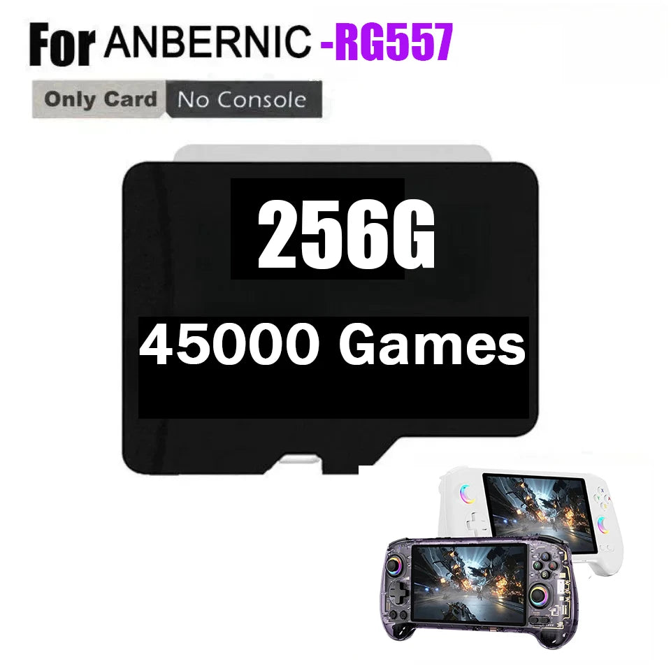 Memory card for Anbernic RG557, 256G by Perfect Take Gear, black with 45000 Games