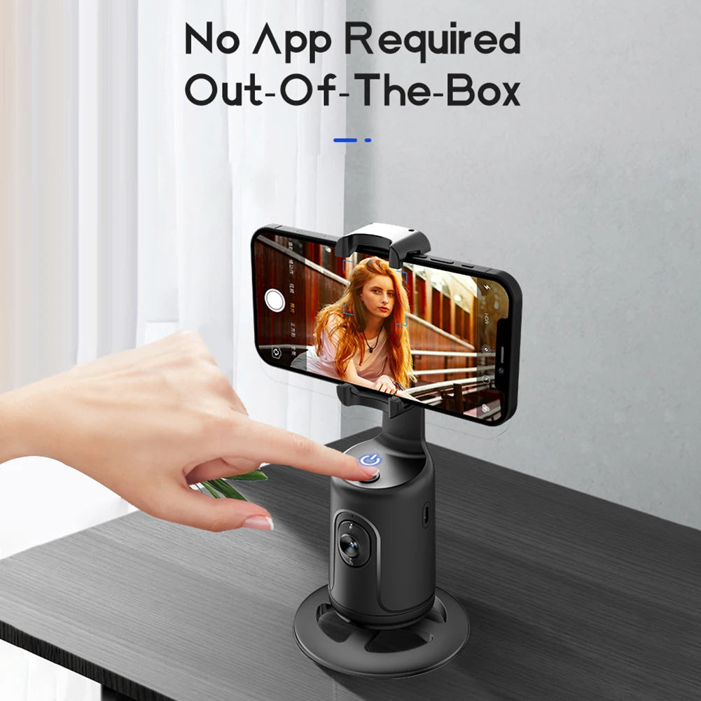 Intelligent Desktop Tracking Gimbal Selfie Stick Tripod 360 Rotation Phone Gimbal Stabilizer for  Live Photography
