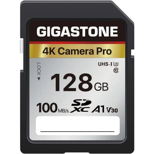 Gigastone 128GB SDXC memory card, UHS-I U3 V30 for 4K cameras