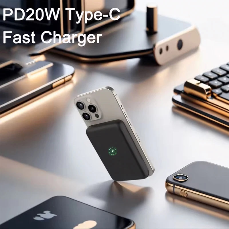 Magnetic Wireless Charger  iPhone 16/17/15/14/13/12 Series10000mAh: 15W PD Fast Charging Power Bank for
