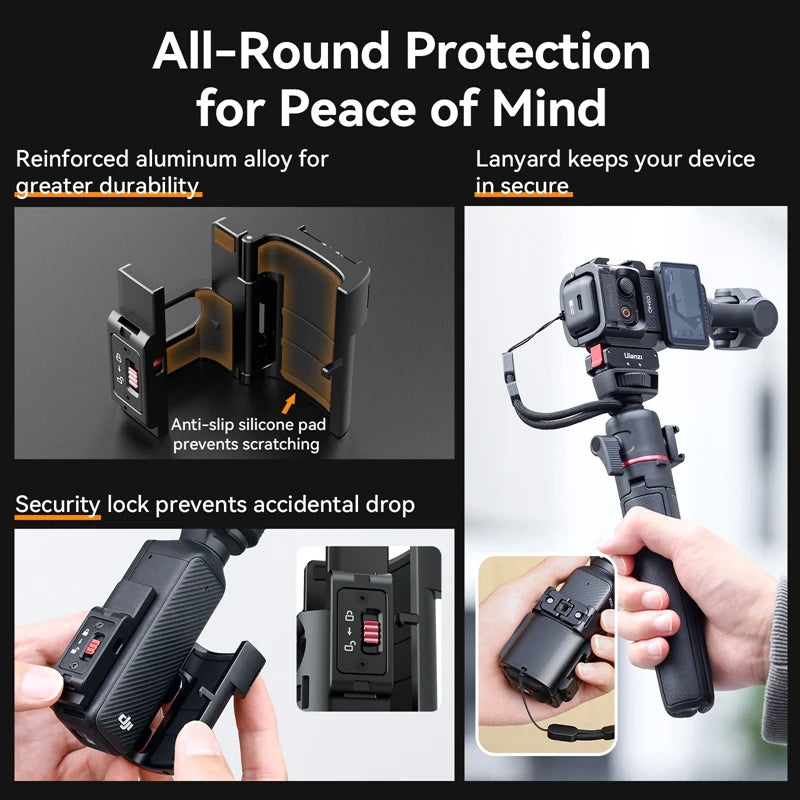 Ulanzi PK-06 Expansion Adapter for DJI Osmo Pocket 3 with Magnetic Quick Release Mount Cold Shoe for Video Light Mic Tripod Vlog