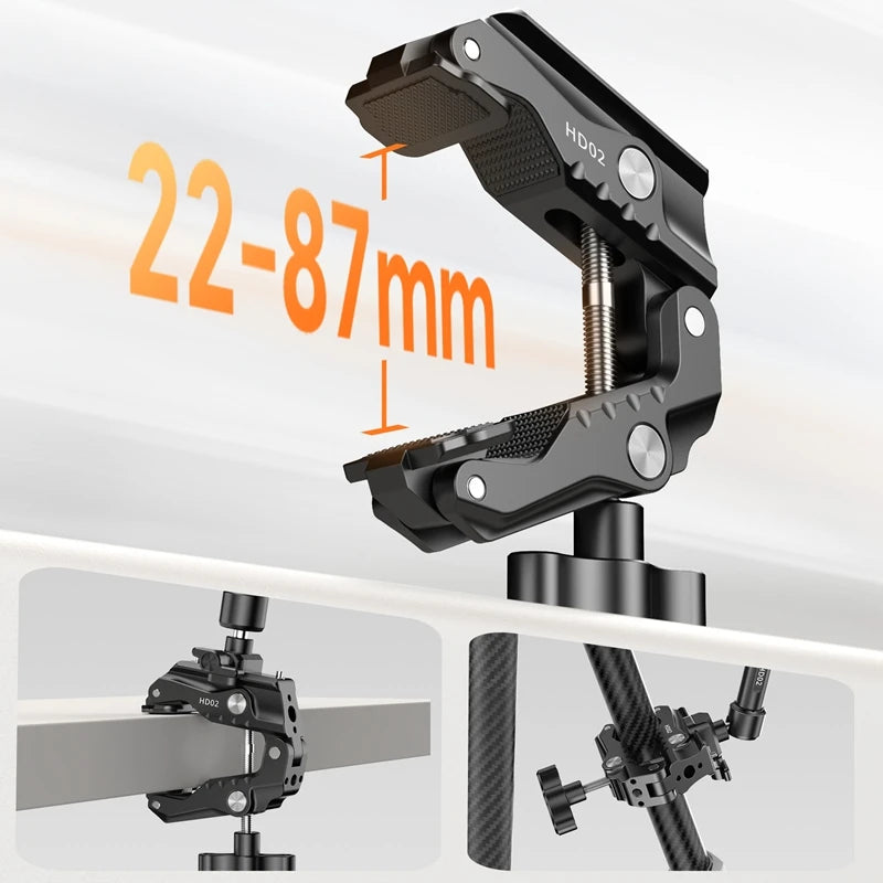 Ulanzi HD02 10-inch Magic Arm Kit with All-Direction Ball Head Adaptable Clamp for Outdoor Camera Photography Livestreaming Vlog