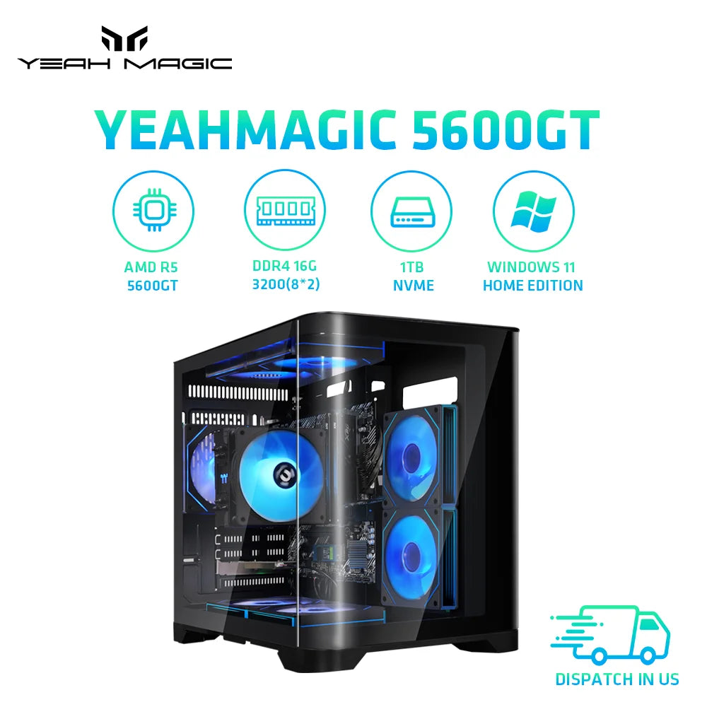 Yeah Magic Ryzen 5 5600GT Gaming Desktop 16GB DDR4 3200MHz