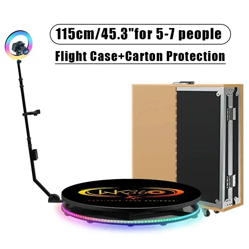 360 Photo Booth Machine for Parties 360 Spin Camera Booth with Extra Battery,Software APP Remote Automatic