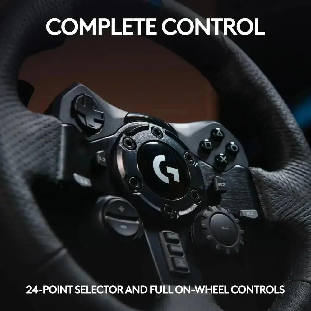 Gaming Steering Wheel with Pedals TRUEFORCE 1000Hz Force Feedback for PS5 PS4 PC Mac Leather Black Racing Wheels