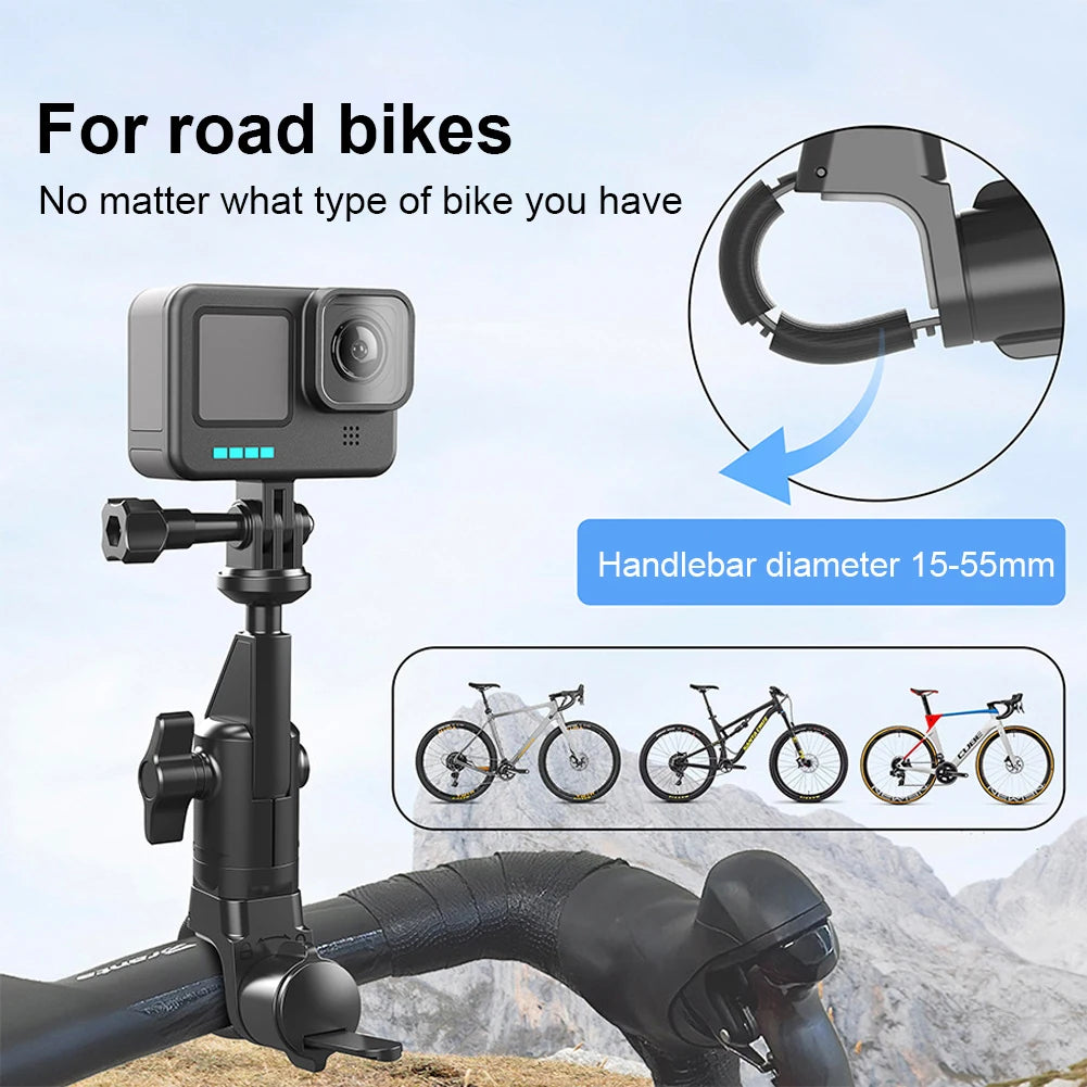 Handlebar Mount Bracket 360 Rotating Motorcycle Bike Camera Holder for Insta360 DJI  / Other Action Camera