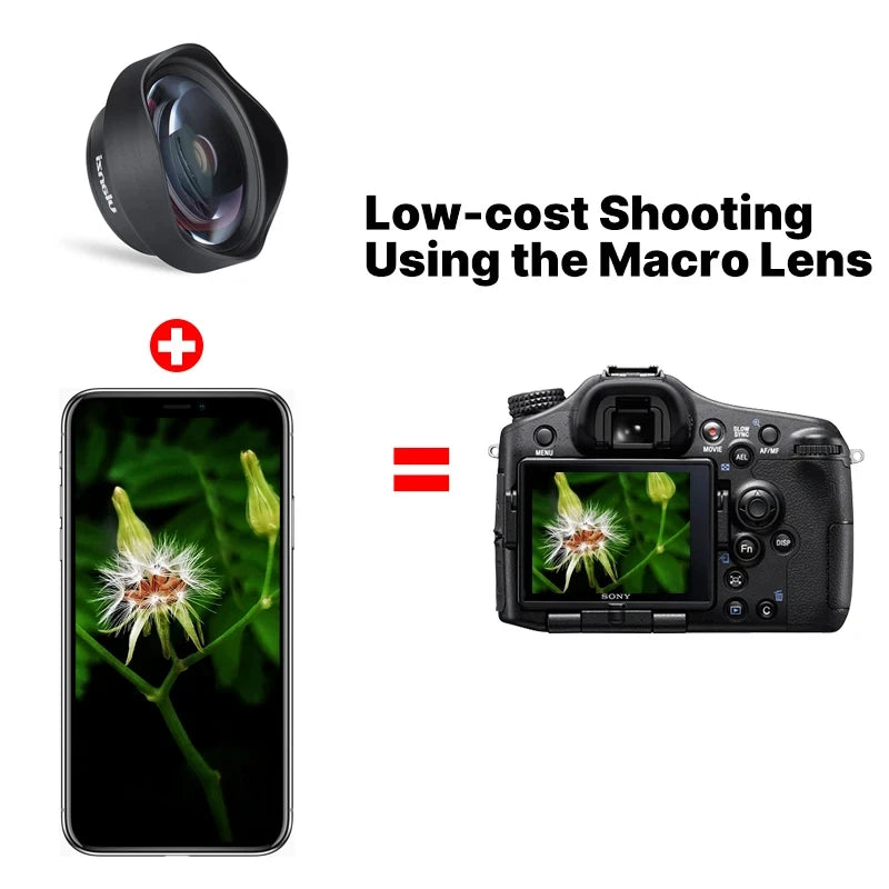 ULANZI 10X Macro Phone Camera Lens Universal Lens for iPhone 16 15 14 13 12Pro Max/XR/XS Max All Android smartphone Phone Lens