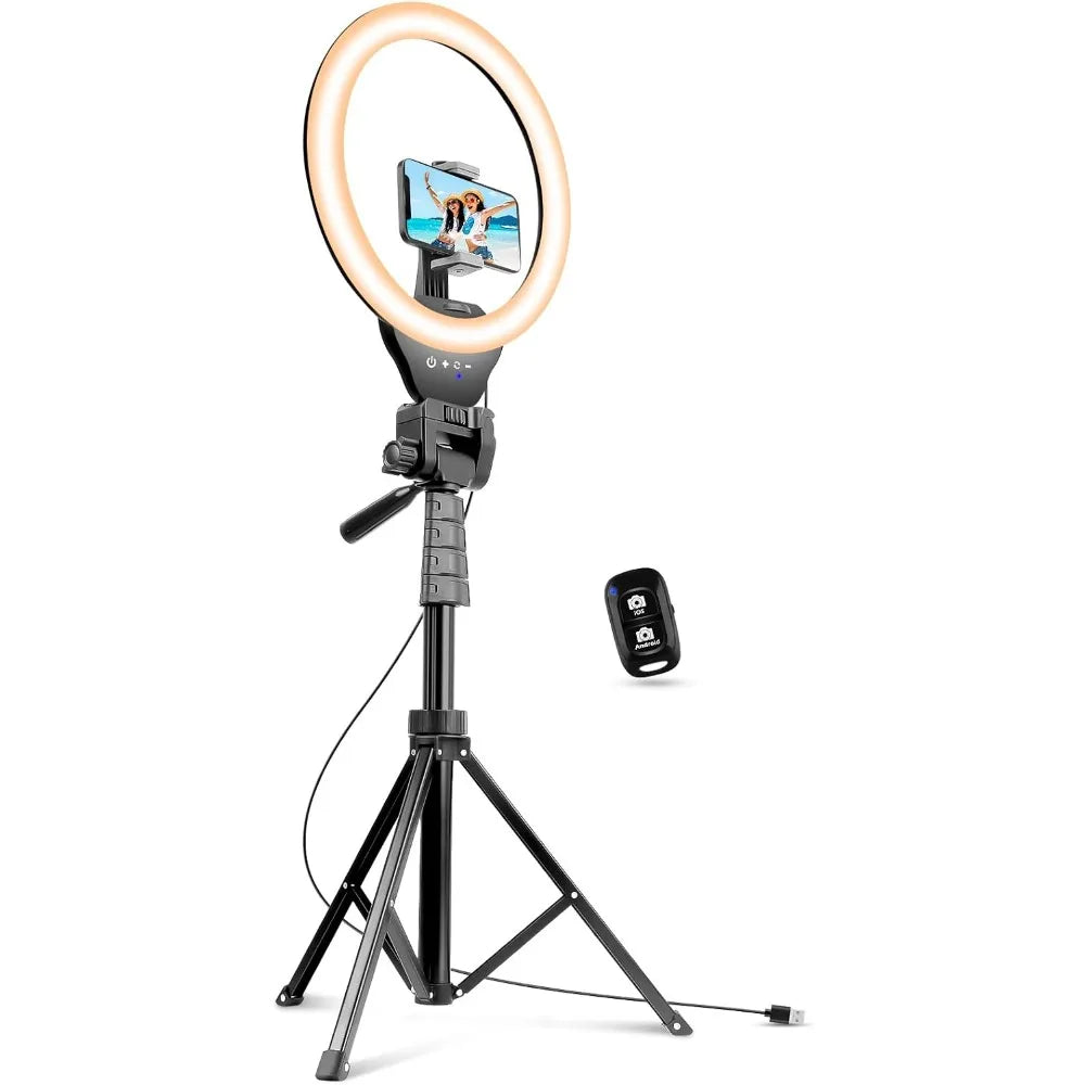 12-inch Ring Light, 67-inch Stick, Tripod for Live Stream, Video, Social Media, Universal Phone and Camera Compatibility