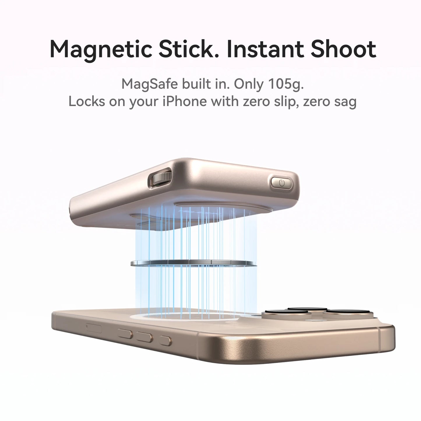 TELESIN Magnetic Phone Selfie Monitor Screen Vlog Selfie For iPhone Android Iphone Wireless Remote for MagSafe ZOOM Control ** Ships from China**