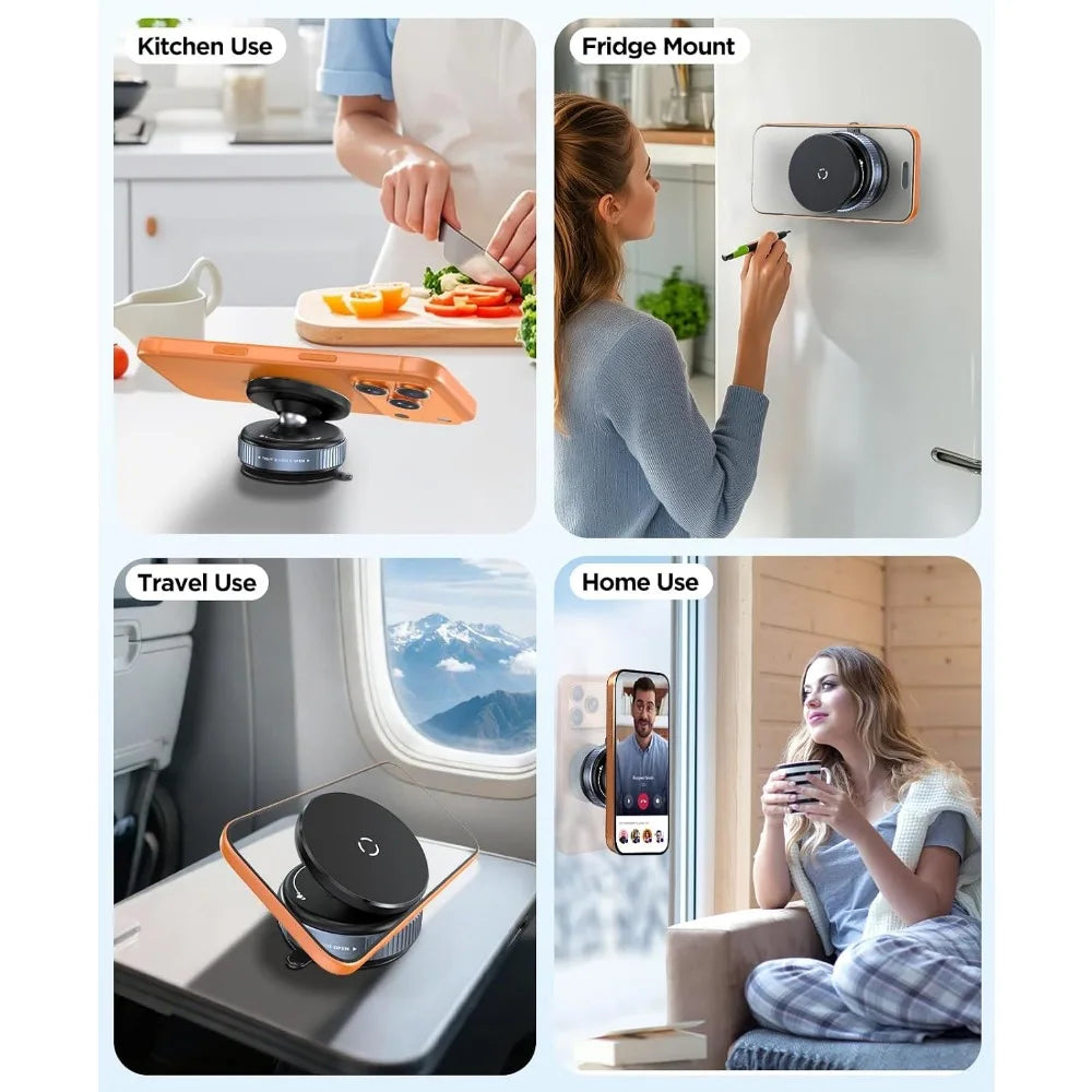 360° Rotatable Suction Cup Phone Mount for Various Surfaces and Vehicles