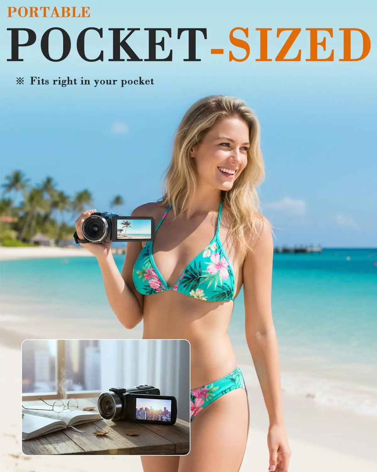 8K 64MP Digital Camcorder with 18X Zoom, 3.0" Flip Screen Vlogging Camera for YouTube, Includes 32GB SD Card, 2.4G Remote Control, and Two Batteries