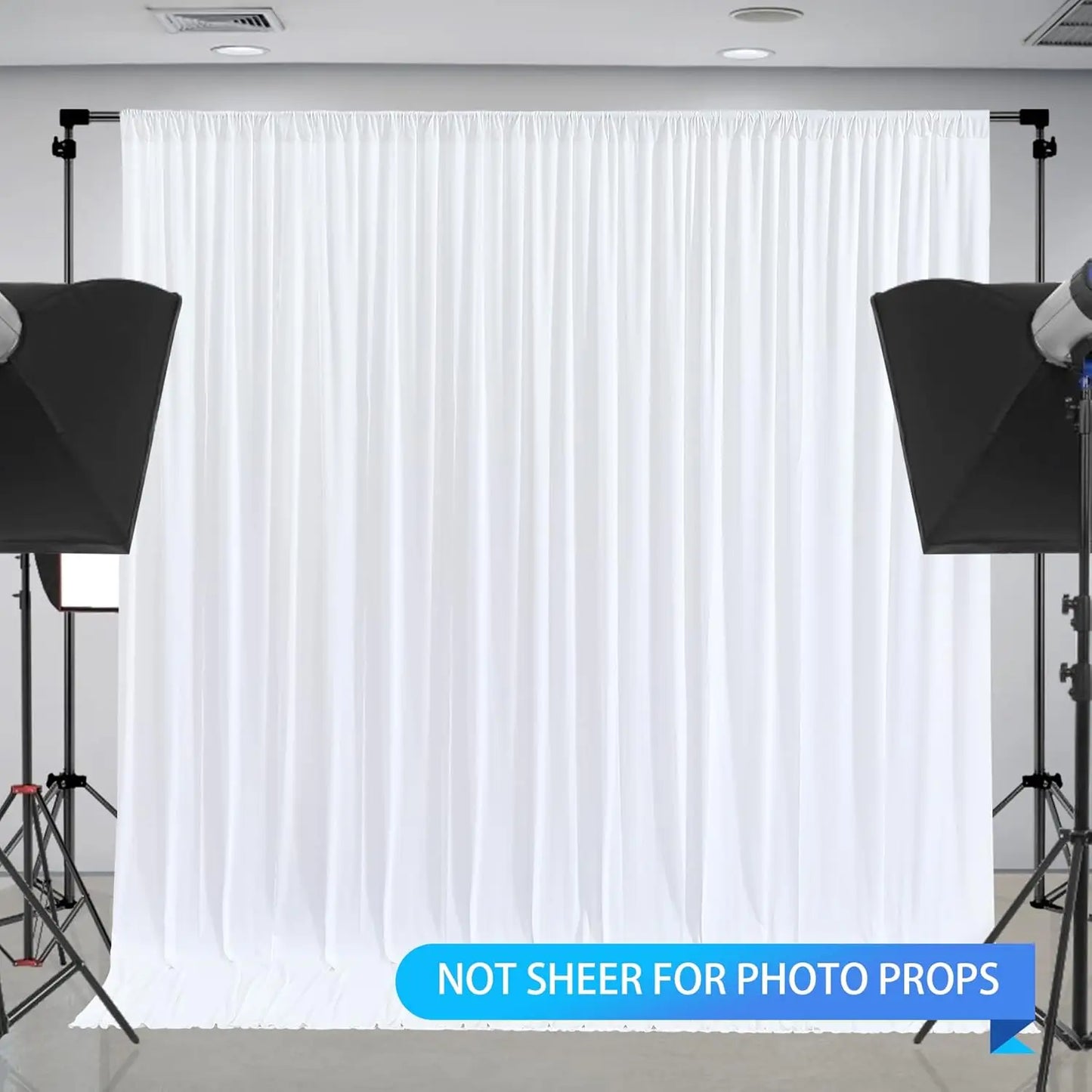 White Backdrop Curtains 2 Panels, 10FT Wrinkle-Free Polyester Photography Drapes for Wedding Baby Shower Party Background
**Drapes Only**