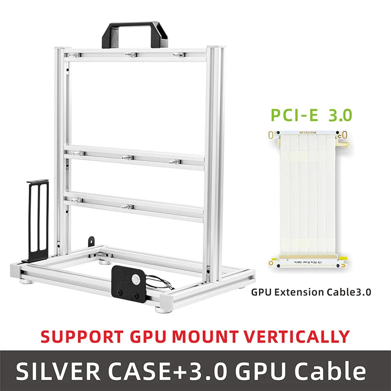 METALFISH BlockCase Aluminum Open Frame Case Support ATX/M-ATX Mainboard GPU Mount Horizontally 240 Water Cooler Gaming Cabinet ** **Ships From China**