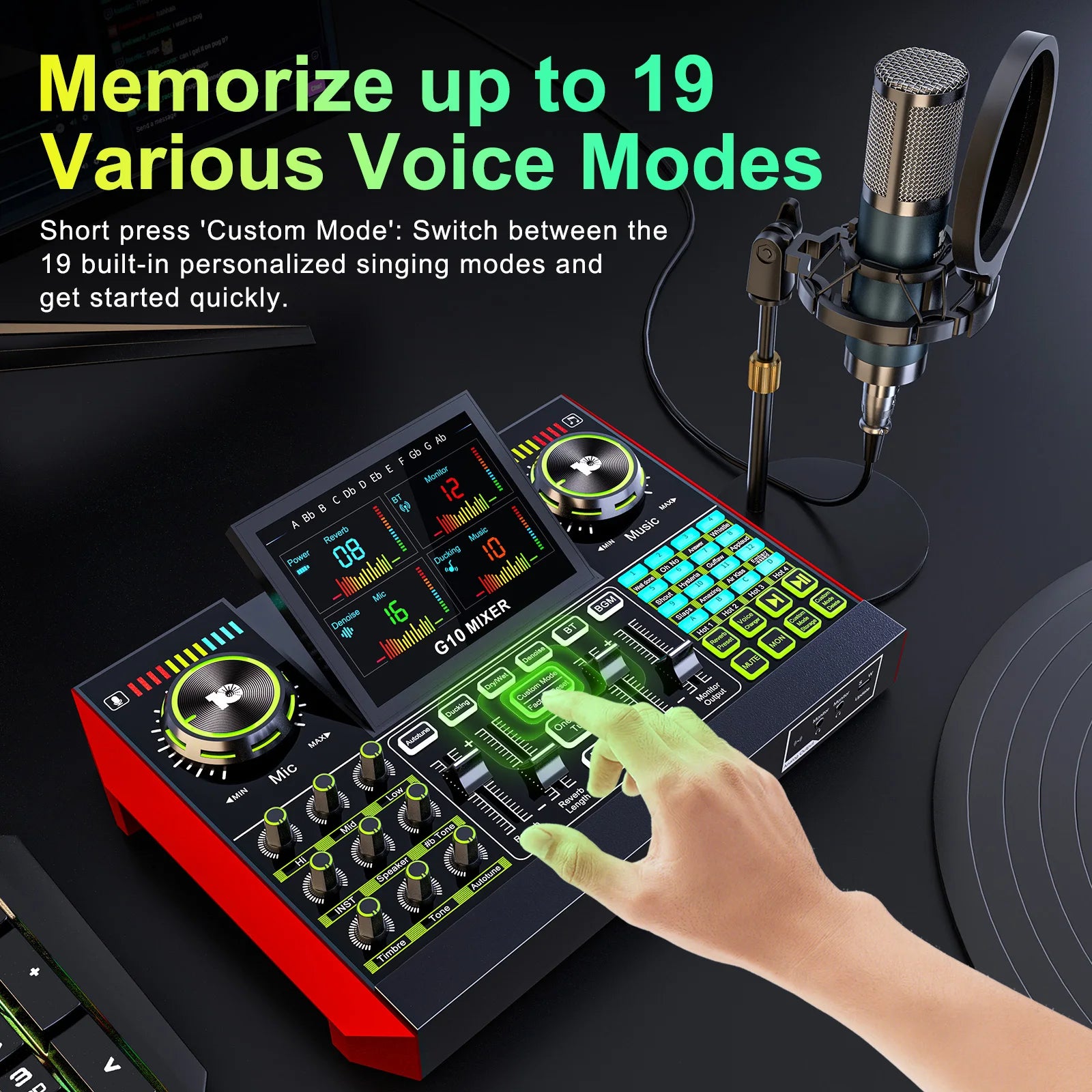 Portable audio mixer bundle with condenser microphone for podcasting by Perfect Take Gear