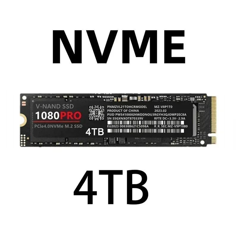 Original New 1080PRO M.2 NVMe PCIe4.0 SSD NGFF Internal Solid State Drive For PS5 Gaming Desktop Laptop PC **Ships from China**
