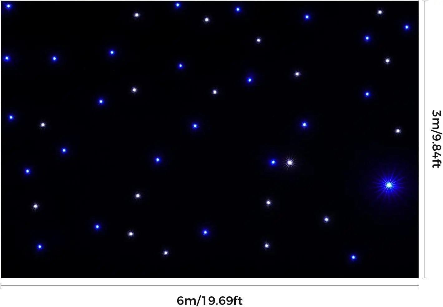 LED Star Curtain Backdrop Light Multi Stage Drape For Events