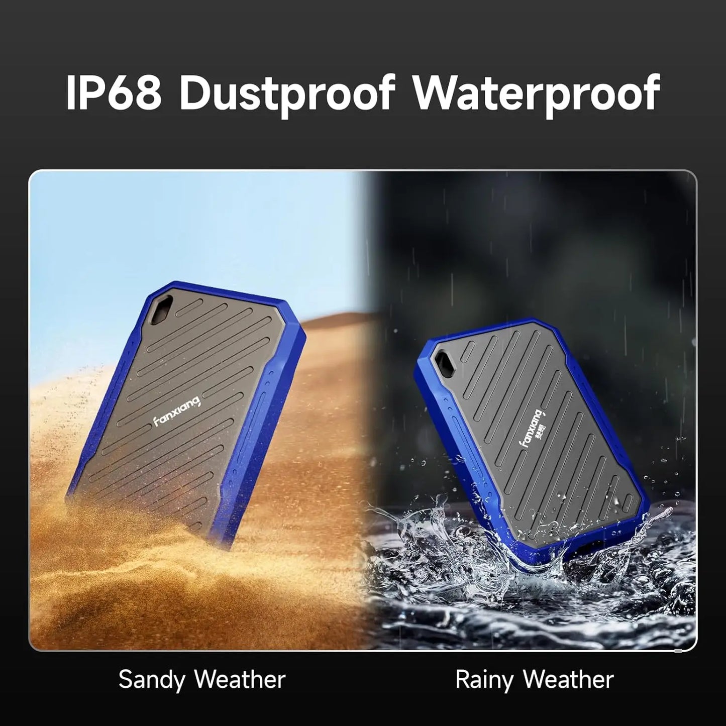 2TB Portable SSD with 2000MB/s Speed, IP68 Waterproof, Compatible for Professionals and Creatives