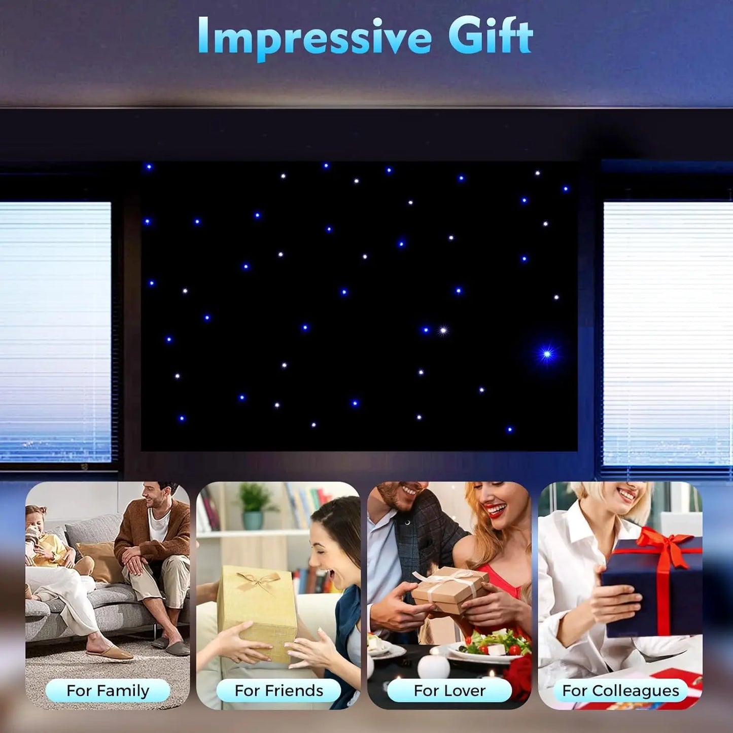 LED Star Curtain Backdrop Light Multi Stage Drape For Events