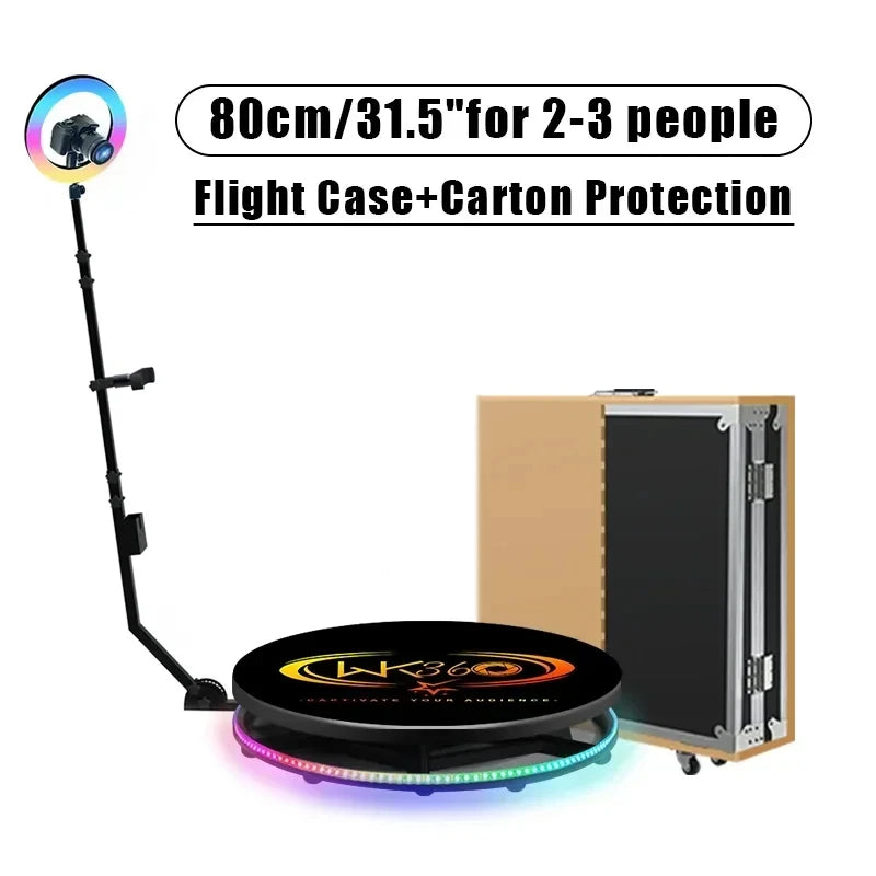 360 Photo Booth Machine for Parties 360 Spin Camera Booth with Extra Battery,Software APP Remote Automatic