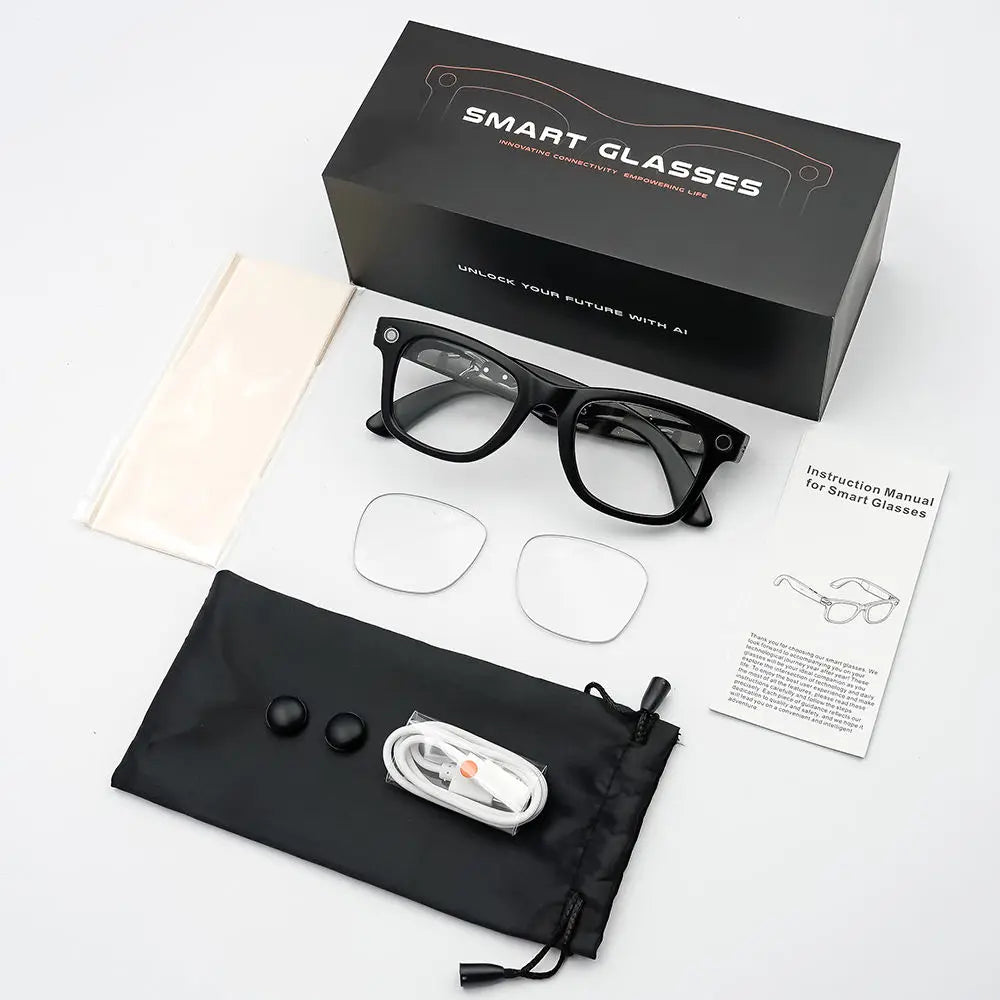 2026 SANVNET GS4 MAX Smart Eyewear 8MP Video Camera Sunglasses Wi-Fi Transfer Audio Record Smart AI Glasses with Dual Lenses