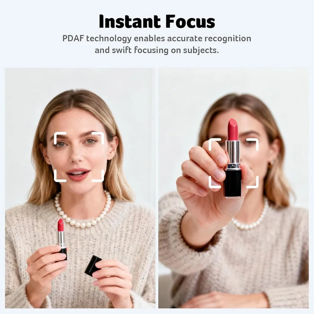 4K Webcam with Sony Sensor, PDAF Autofocus, Dual Mics, Privacy Cover, Plug & Play for PC/Mac