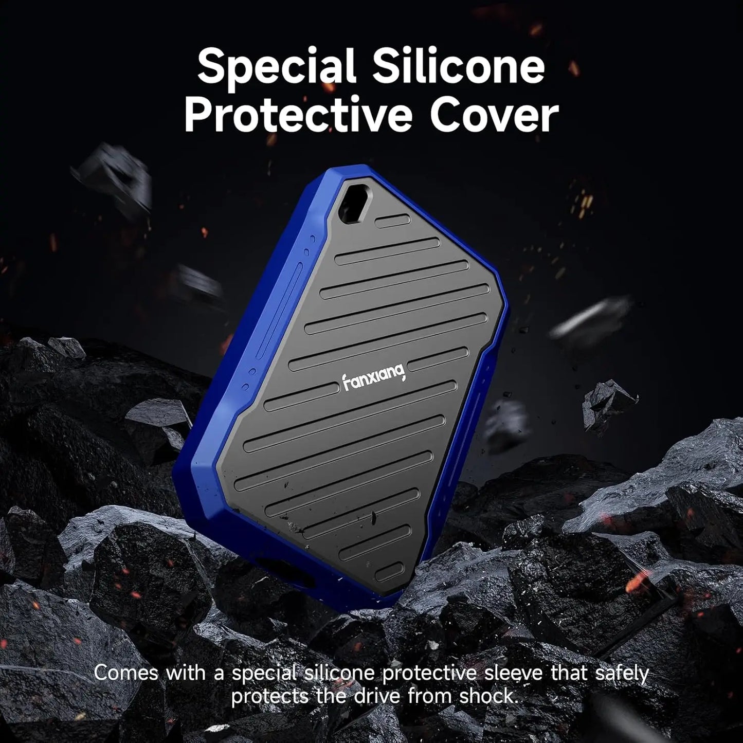 2TB Portable SSD with 2000MB/s Speed, IP68 Waterproof, Compatible for Professionals and Creatives