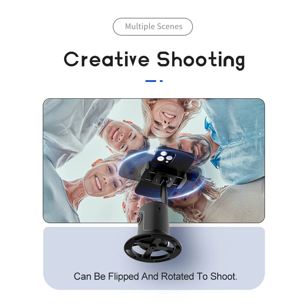 Atuotin Intelligent Smart Face Tracking Gimbal Stabilizer With Selfie Stick Mode And 360 Degree Rotation For Smartphones