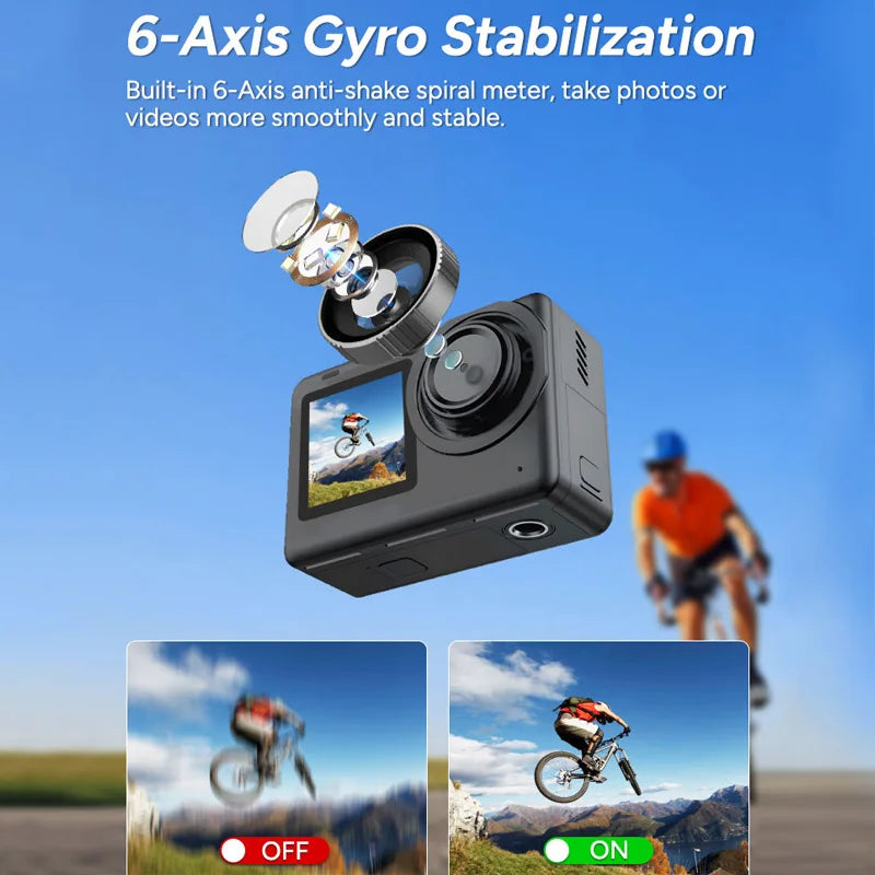 SJCAM SJ10 Pro Action Camera 4K Cam Active HDR Video Sports DV Dual Screen for Vlog Camera