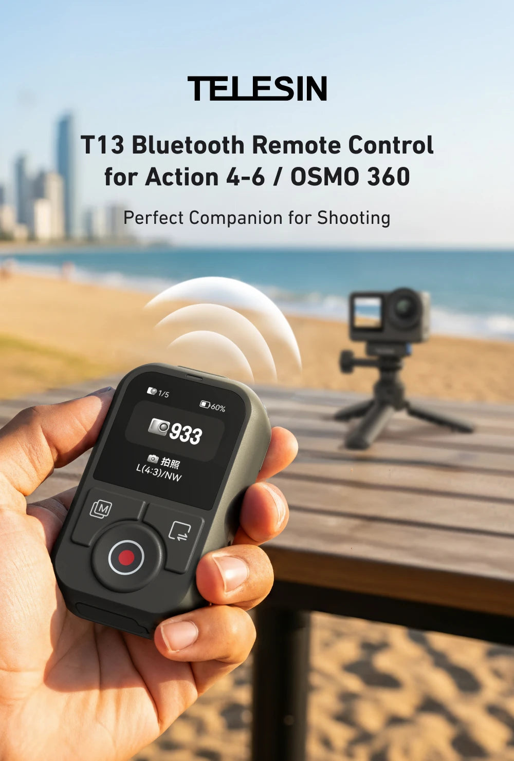 Telesin T13 Bluetooth remote - additional view