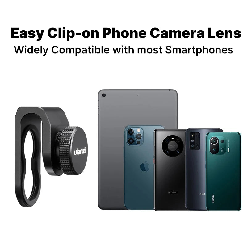ULANZI 10X Macro Phone Camera Lens Universal Lens for iPhone 16 15 14 13 12Pro Max/XR/XS Max All Android smartphone Phone Lens