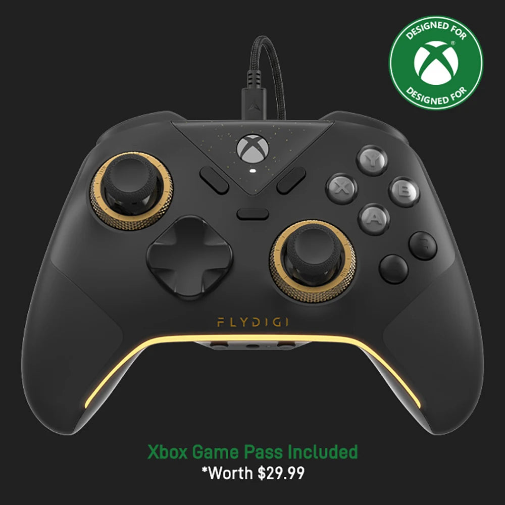 FLYDIGI Vader 5S Wired Game Controller for Xbox Series X/S, Xbox One, Win10/11, FORCEFLEX Adjustable Tension Joysticks