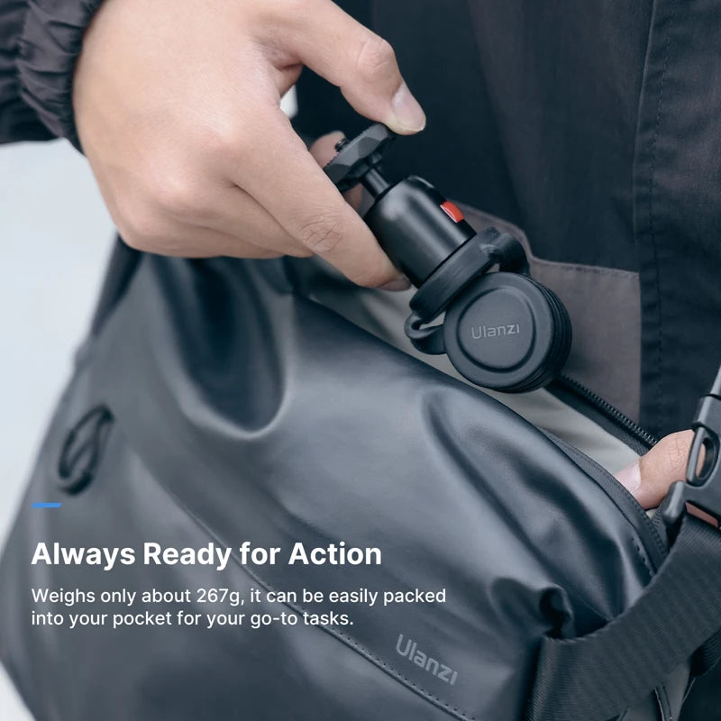 Ulanzi GO-001 Magnetic Mount for Action Camera phone 360° Pan-Tilt Adjustable Ball Head for Gopro for Insta360 Outdoor Activity