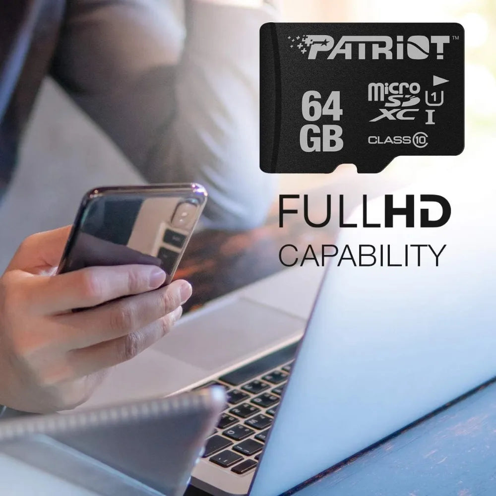 Patriot 64GB microSDXC card bundle for universal memory card set