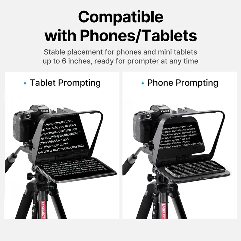 Ulanzi RT02 Teleprompter Portable For Tablets Camera Phone