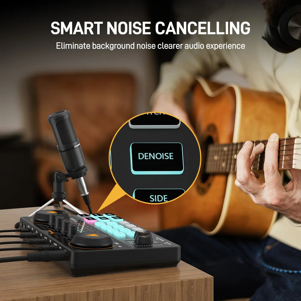 MAONO Bundle Audio Interface Condenser Microphone Set Podcast Equipment All-in-One Podcast Production Studio with 3.5mm Microphone for Live Streaming Recording PC Smartphone DJ MaonoCaster Lite + PM360TR (AU-AM200-S1 Black)