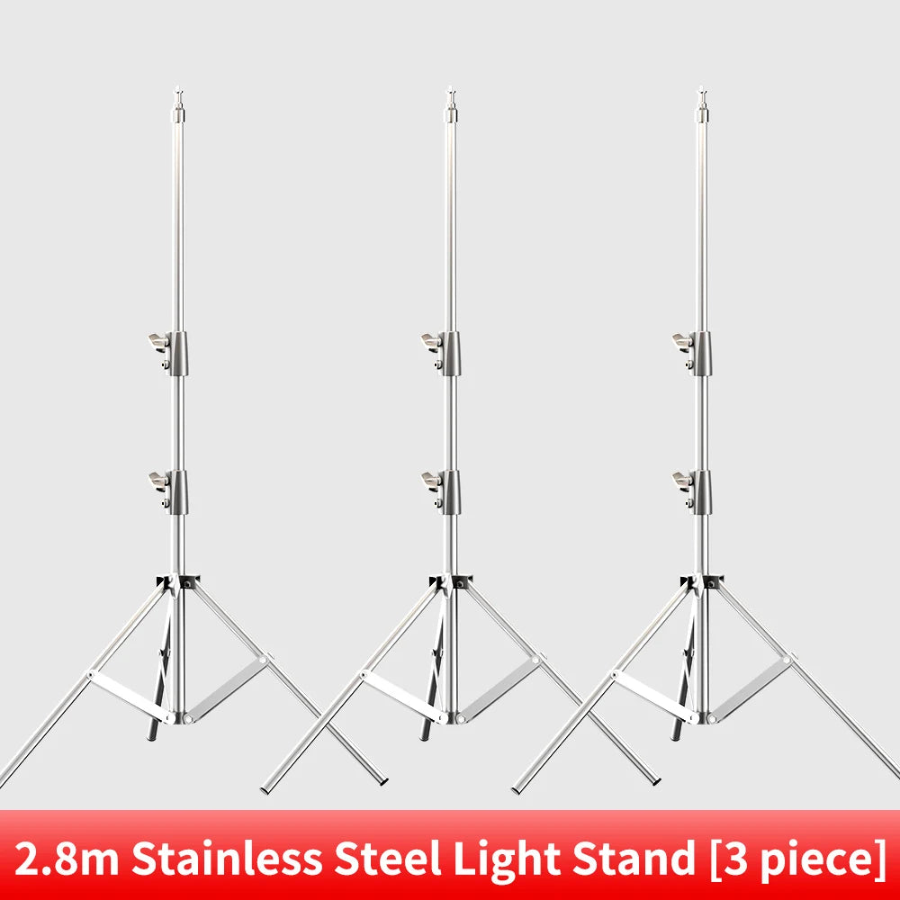 290cm Air Pressure Tripod Bearing 10kg for Camera Stainless Steel Light Stand For Ring Light Live Youtube and Photography Soft