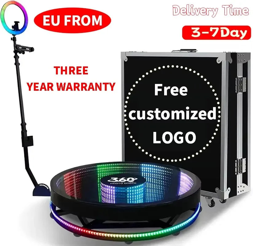 360 Photo Booth Machine for Parties 360 Spin Camera Booth with Extra Battery,Software APP Remote Automatic