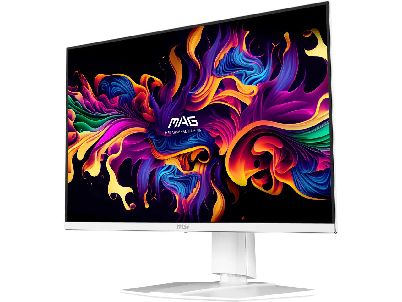 MSI 27-inch white OLED monitor, QHD 1440p, 280Hz with FreeSync