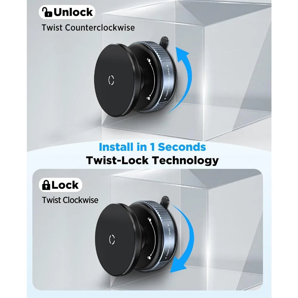 360° Rotatable Suction Cup Phone Mount for Various Surfaces and Vehicles