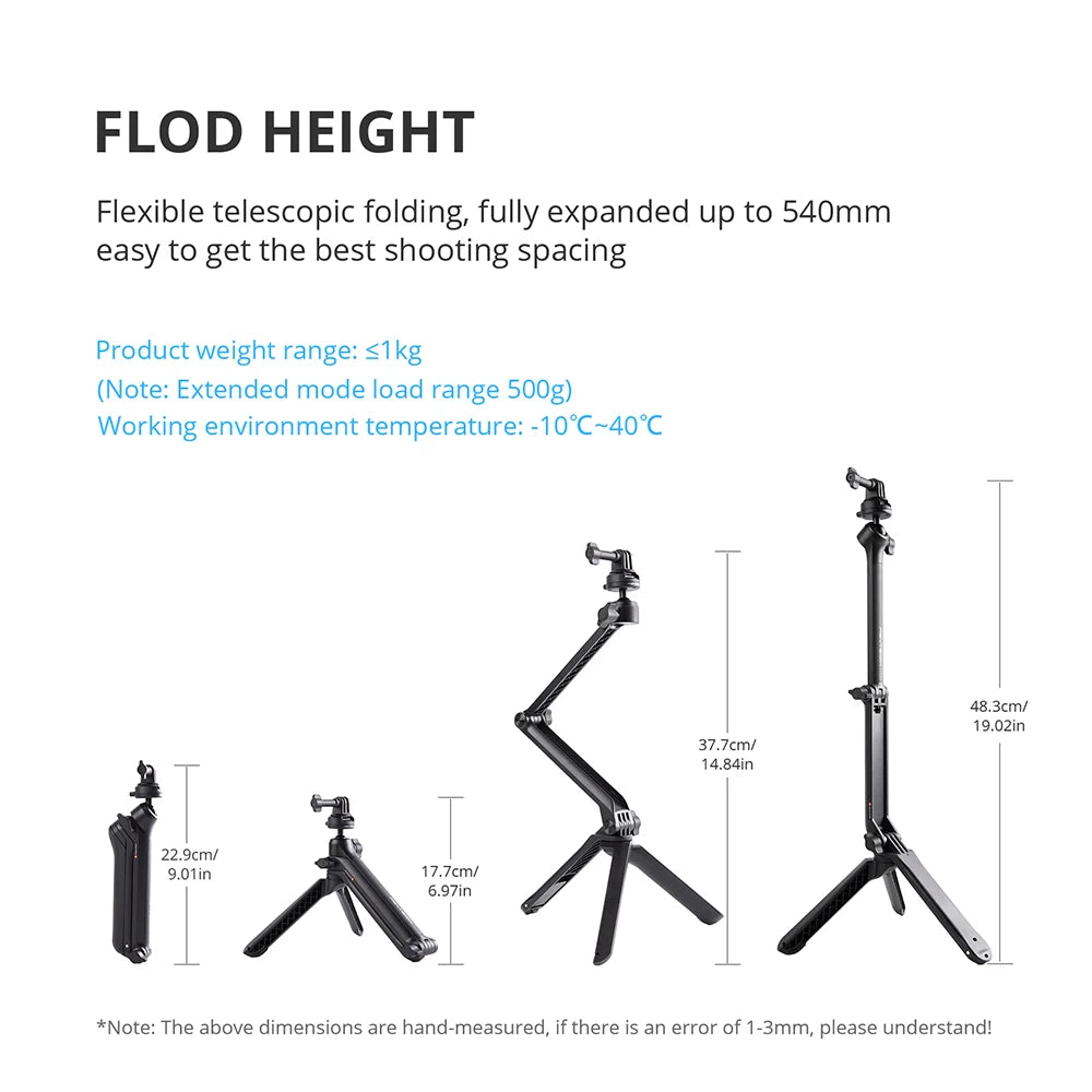 PGYTECH Mantispod 3-Way Tripod Caplock Hand Grip For Action Cameras