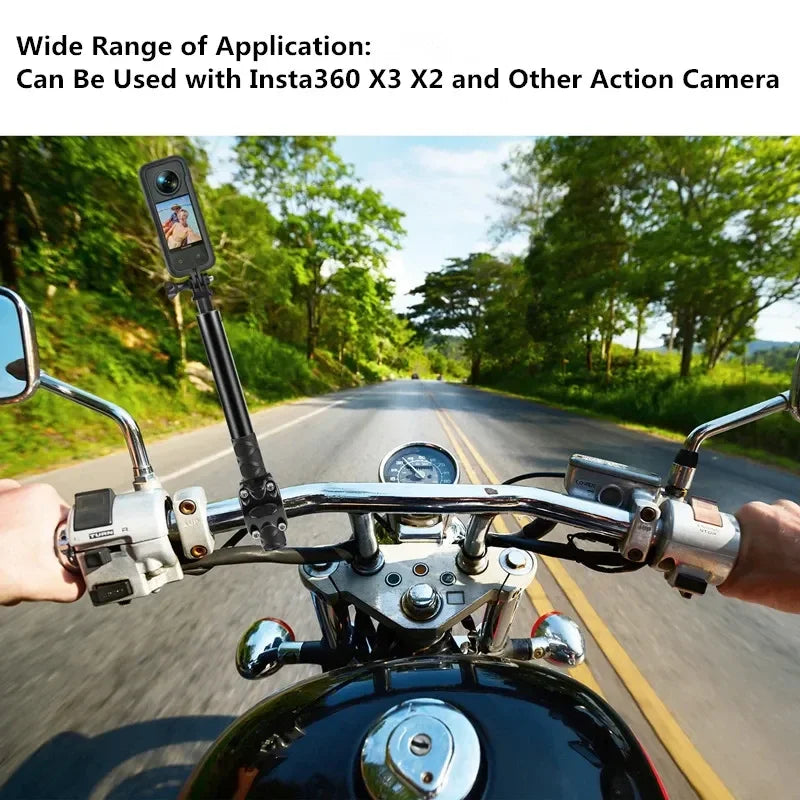 Motorcycle Bike Handlebar Mount for Gopro Dji Insta360 One R Camera Accessory Bicycle Handlebar Action Camera Bracket Stand